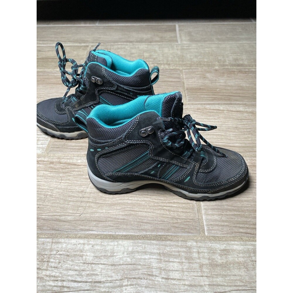 L.L. Bean Women’s Hiking Boots Size 7M Gray Teal Waterproof Trail Shoes